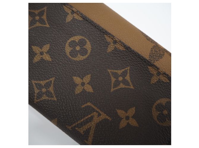 Louis Vuitton Reverse Portefeuille Sarah Long Wallet Marron Beige - vue 4