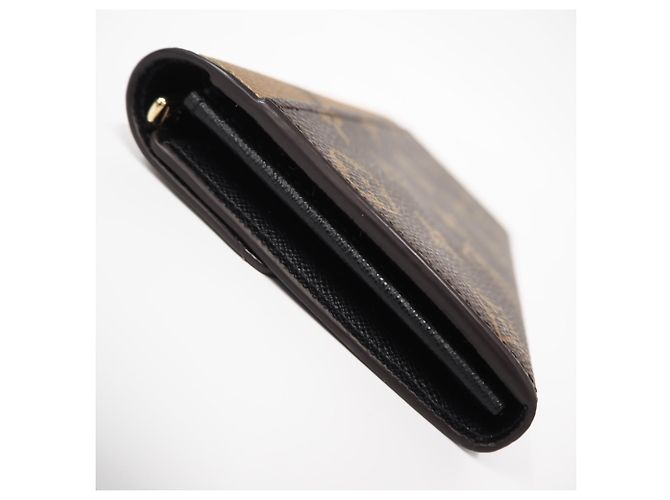 Louis Vuitton Reverse Portefeuille Sarah Long Wallet Marron Beige - vue 8