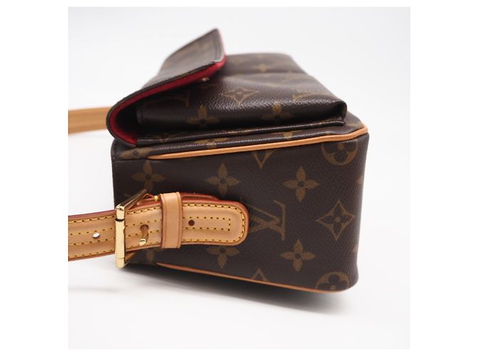 Sac à main Louis Vuitton Monogram Viva Cite MM Marron Beige - vue 8