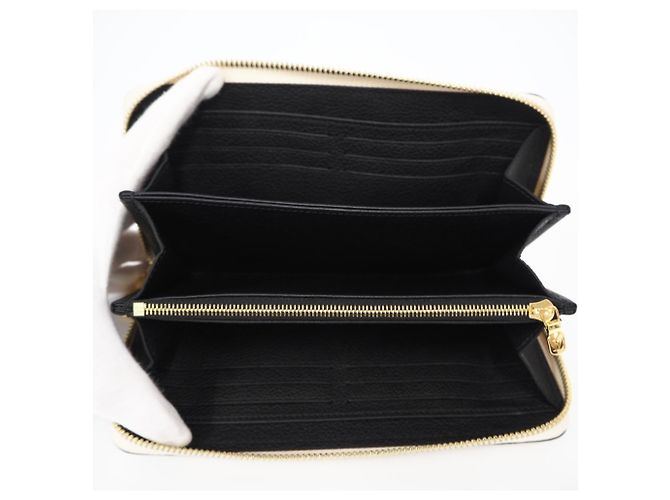 Louis Vuitton Monogram Empreinte Broderie Zippy Wallet Schwarz Beige - Ansicht 10
