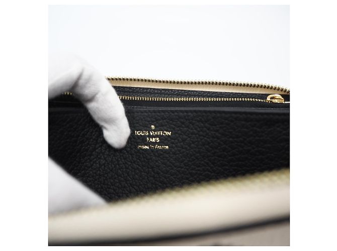 Louis Vuitton Monogram Empreinte Broderie Zippy Wallet Schwarz Beige - Ansicht 12