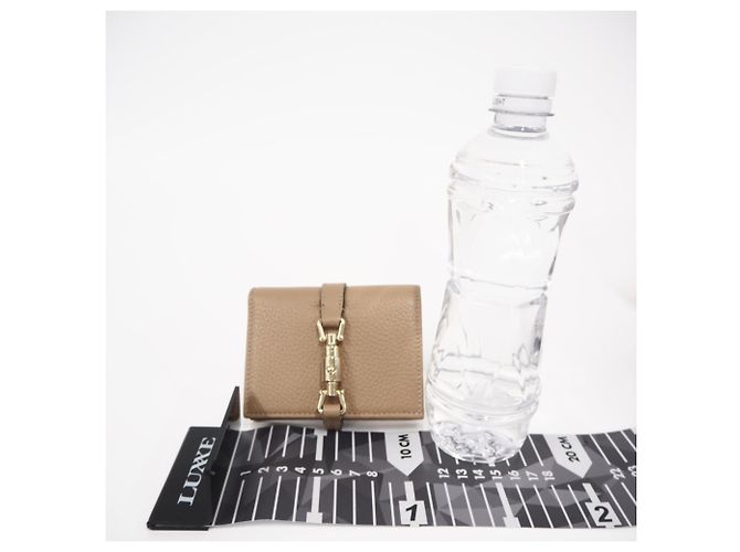 GUCCI Jackie Medium Wallet in Beige Leather - view 3
