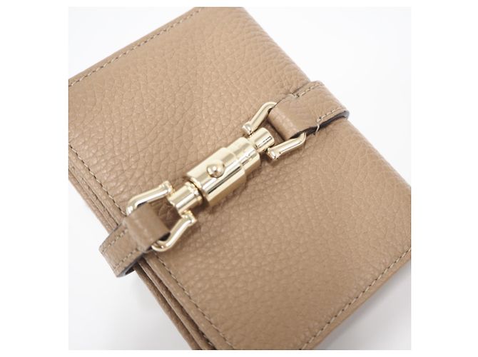 GUCCI Jackie Medium Wallet in Beige Leather - view 8