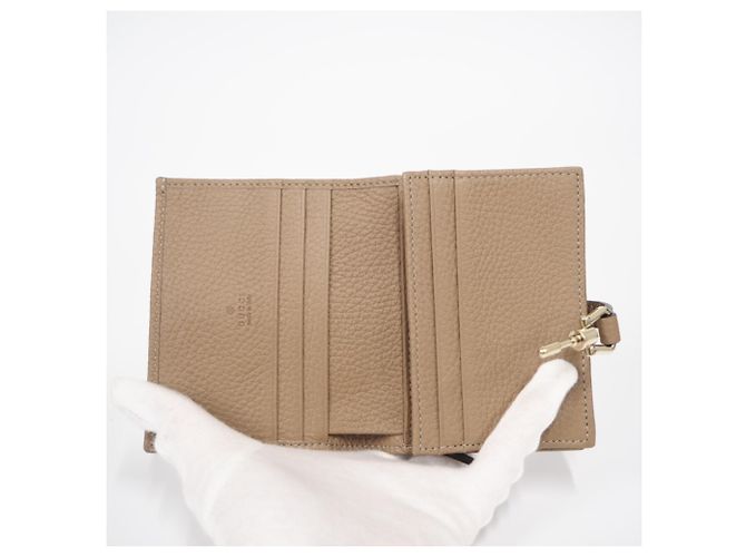 GUCCI Jackie Medium Wallet in Beige Leather - view 9