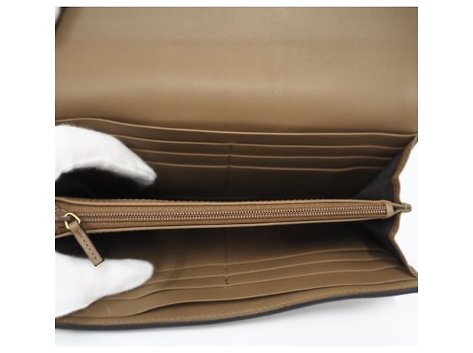 Gucci Suede Web Leather Zip-Around Wallet Brown Red Green - view 10