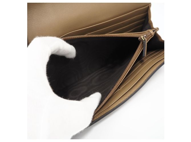 Gucci Suede Web Leather Zip-Around Wallet Brown Red Green - view 11