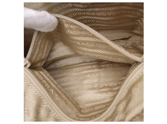 Borsa a tracolla Prada in nylon con logo Marrone Beige - vista 16