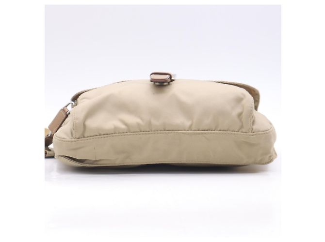 Borsa a tracolla Prada in nylon con logo Marrone Beige - vista 7