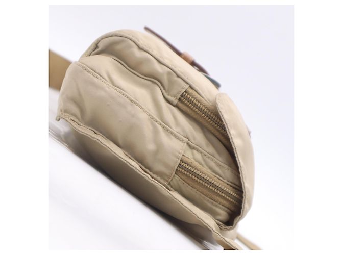 Borsa a tracolla Prada in nylon con logo Marrone Beige - vista 9