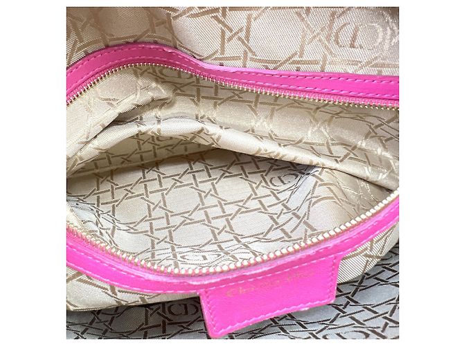 Borsa Christian Dior Lady Large Cannage in pelle d'agnello rosa - vista 11