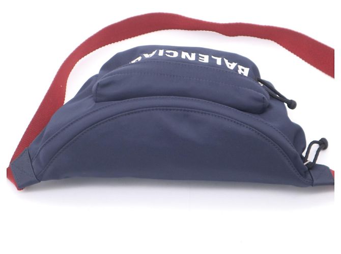 Borsa a cintura Balenciaga Nylon Wheel Rosso Blu navy - vista 5