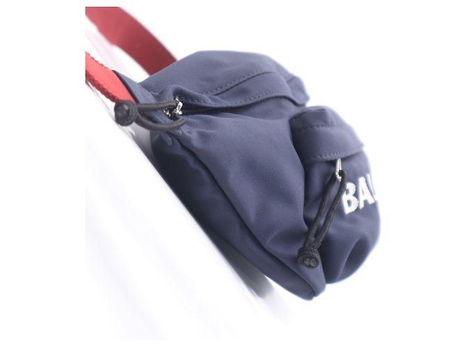 Borsa a cintura Balenciaga Nylon Wheel Rosso Blu navy - vista 7