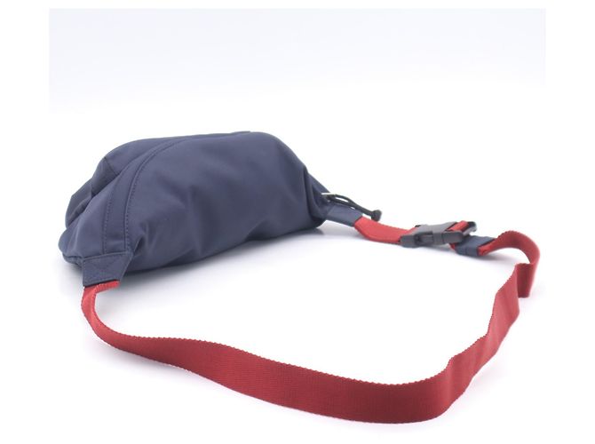 Borsa a cintura Balenciaga Nylon Wheel Rosso Blu navy - vista 9