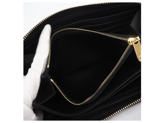 Cartera Zippy Louis Vuitton Mahina en Noir Negro Dorado - vista 11