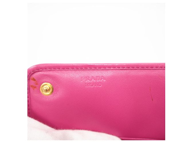 Portafoglio lungo Prada in nylon con logo, rosa - vista 13