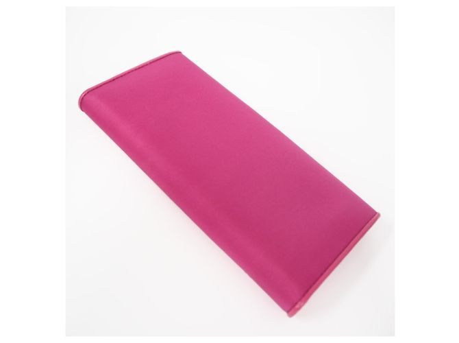 Portafoglio lungo Prada in nylon con logo, rosa - vista 2