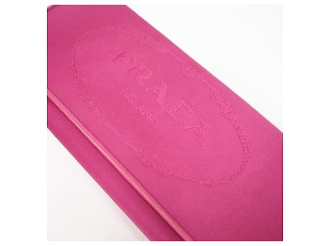 Portafoglio lungo Prada in nylon con logo, rosa - vista 4
