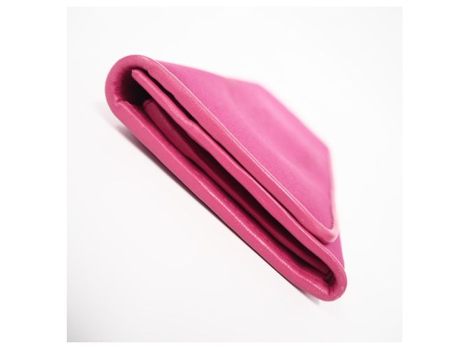 Portafoglio lungo Prada in nylon con logo, rosa - vista 8