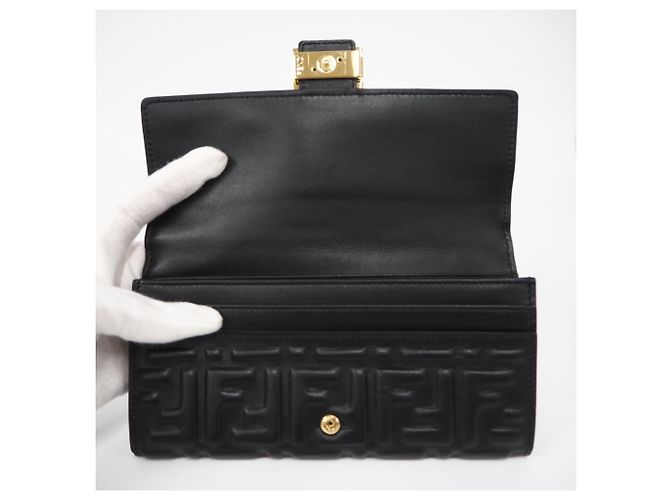 Fendi Baguette Continental Geldbörse Schwarz - Ansicht 10