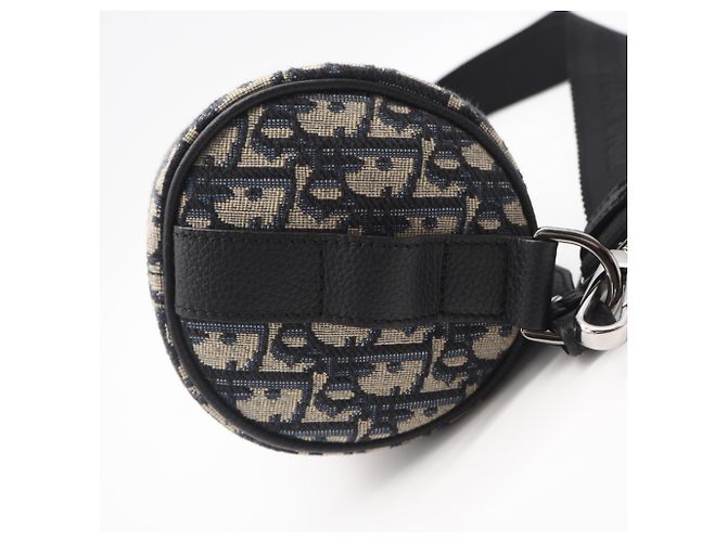 Christian Dior Oblique Jacquard Trotter Mini Roller Bag Tasche Beige Marineblau - Ansicht 10