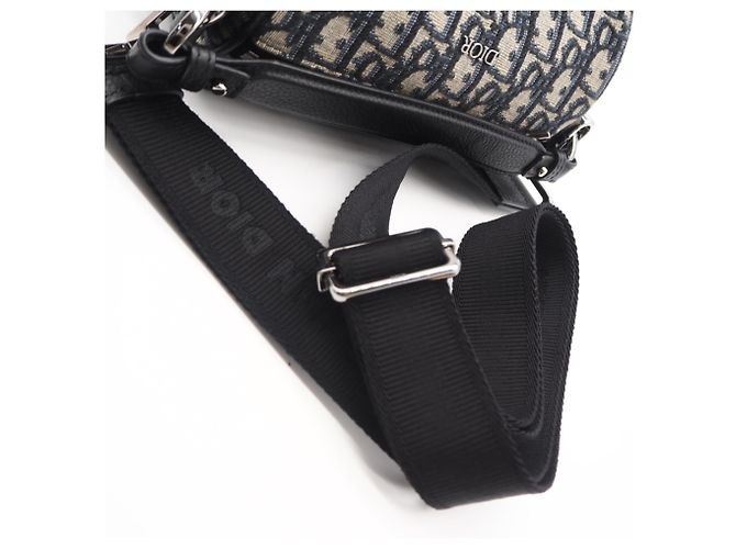 Christian Dior Oblique Jacquard Trotter Mini Roller Bag Tasche Beige Marineblau - Ansicht 5