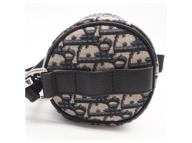 Christian Dior Oblique Jacquard Trotter Mini Roller Bag Tasche Beige Marineblau - Ansicht 9
