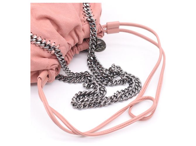 Stella Mc Cartney Sac à épaule Stella McCartney Falabella avec chaîne en rose - vue 9