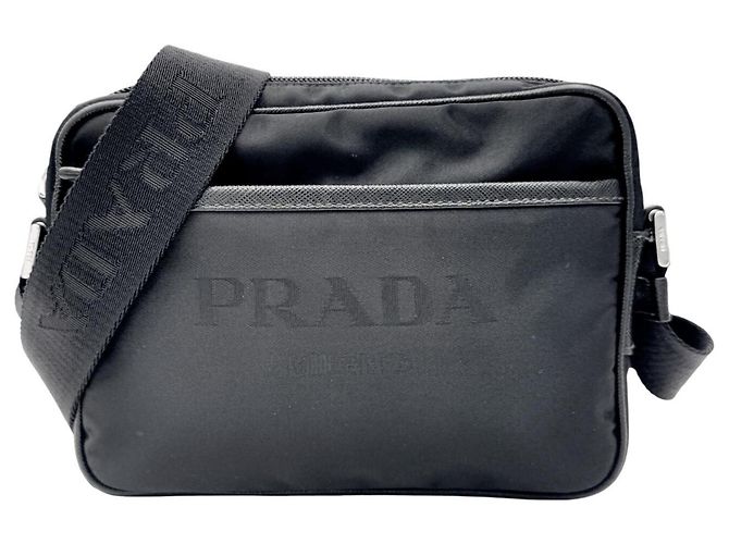 Prada Schultertasche aus schwarzem Nylon - Ansicht 2