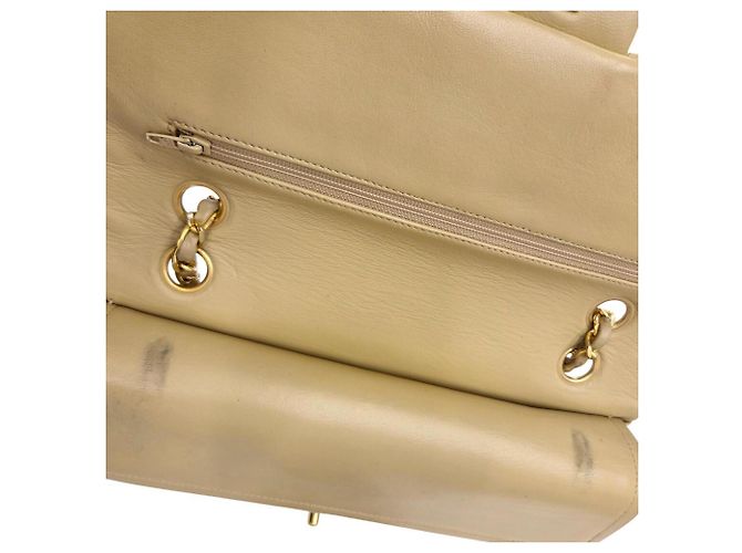 Sac à épaule à chaîne CHANEL Matelassé 25 Beige - vue 12