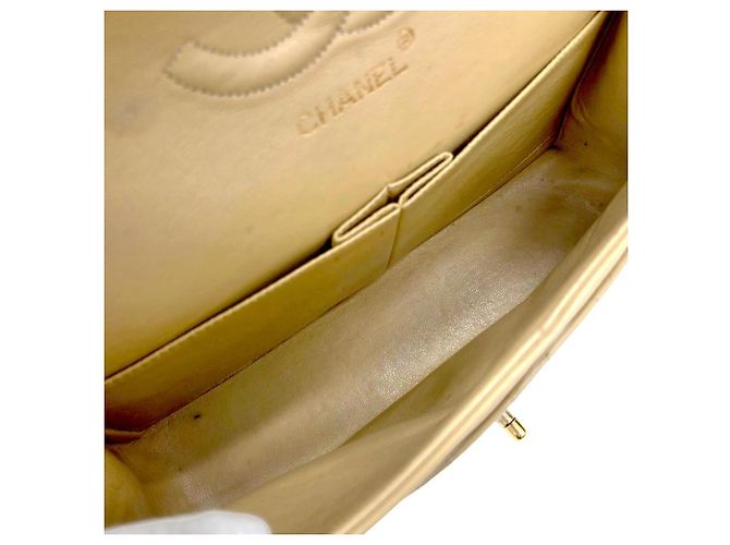 Sac à épaule à chaîne CHANEL Matelassé 25 Beige - vue 13