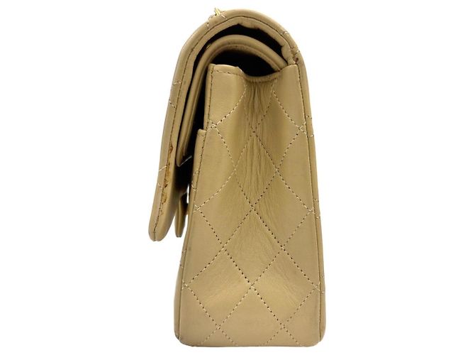 Sac à épaule à chaîne CHANEL Matelassé 25 Beige - vue 3