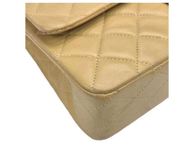 Sac à épaule à chaîne CHANEL Matelassé 25 Beige - vue 6