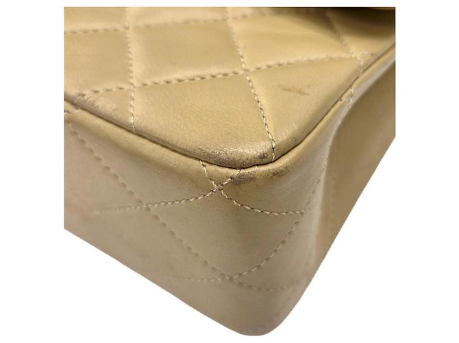 Sac à épaule à chaîne CHANEL Matelassé 25 Beige - vue 7