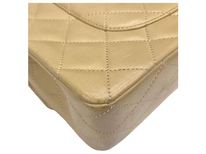 Sac à épaule à chaîne CHANEL Matelassé 25 Beige - vue 8