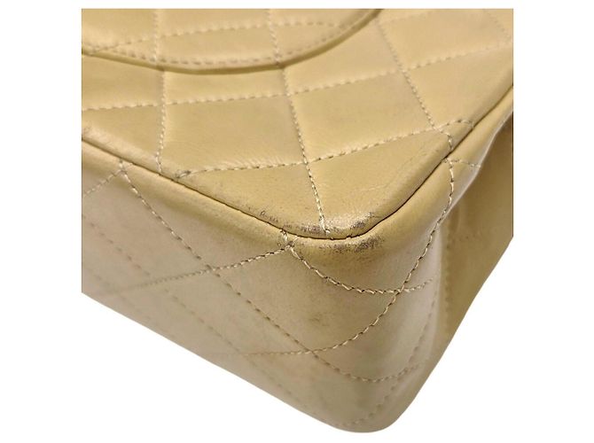 Sac à épaule à chaîne CHANEL Matelassé 25 Beige - vue 9