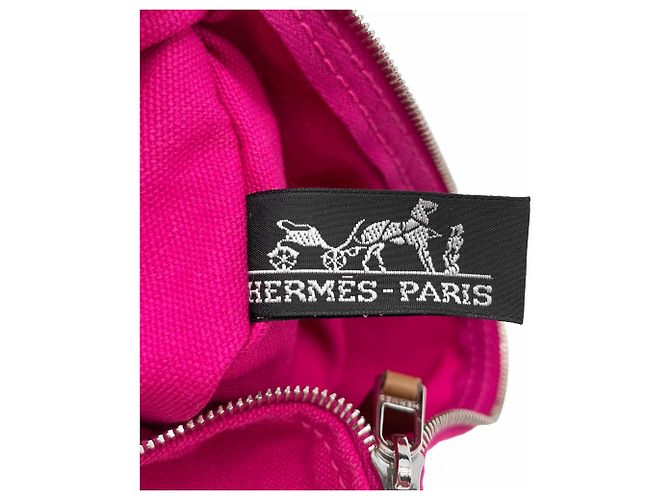 Hermès Hermes Sac de Plage GM Tote Bag Brown Pink - view 10