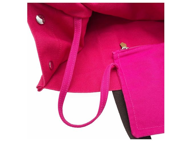 Hermès Hermes Sac de Plage GM Tote Bag Brown Pink - view 11