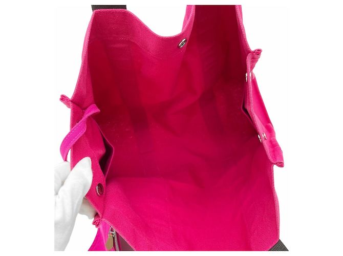 Hermès Hermes Sac de Plage GM Tote Bag Brown Pink - view 5