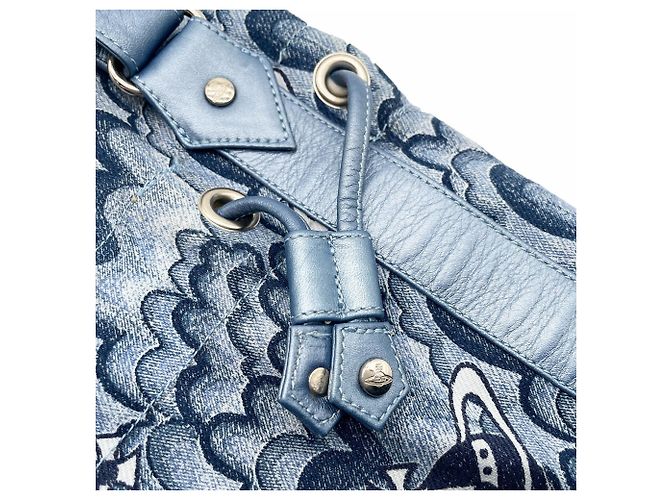 Borsa a tracolla con coulisse Orb Vivienne Westwood Blu - vista 12