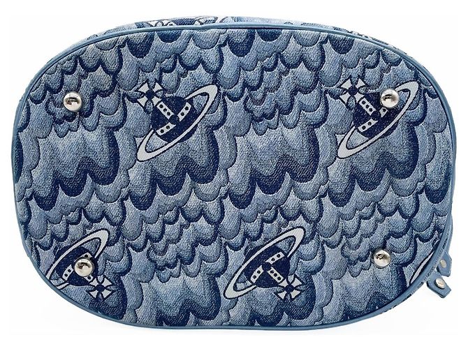 Borsa a tracolla con coulisse Orb Vivienne Westwood Blu - vista 4