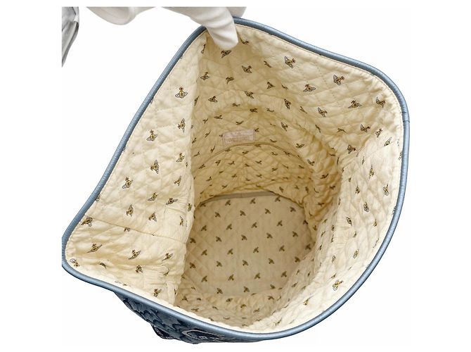 Borsa a tracolla con coulisse Orb Vivienne Westwood Blu - vista 5