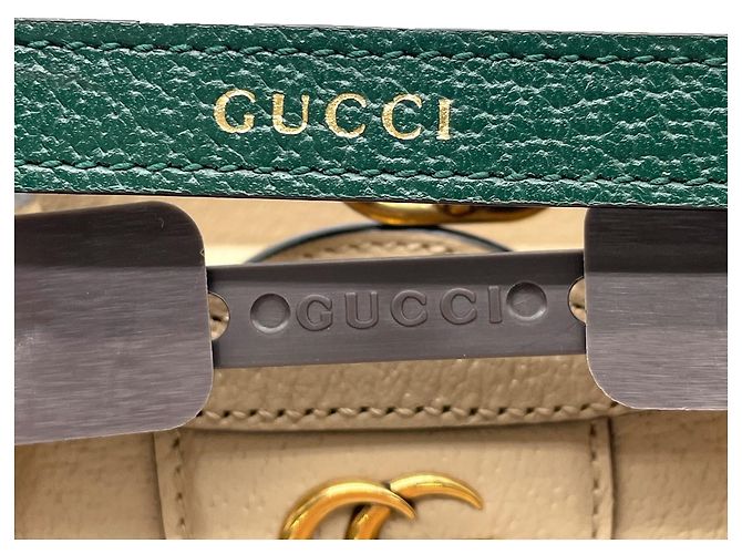 GUCCI Diana 2-Way Small Tote Shoulder Bag Beige Golden Green - view 11