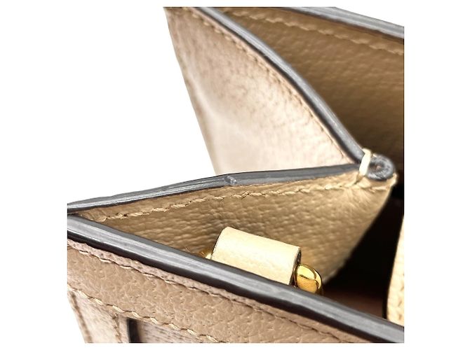 GUCCI Diana 2-Way Small Tote Shoulder Bag Beige Golden Green - view 16