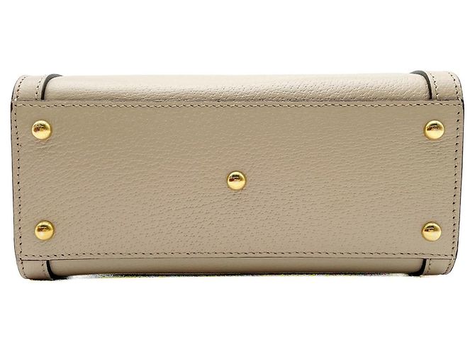 GUCCI Diana 2-Way Small Tote Shoulder Bag Beige Golden Green - view 5