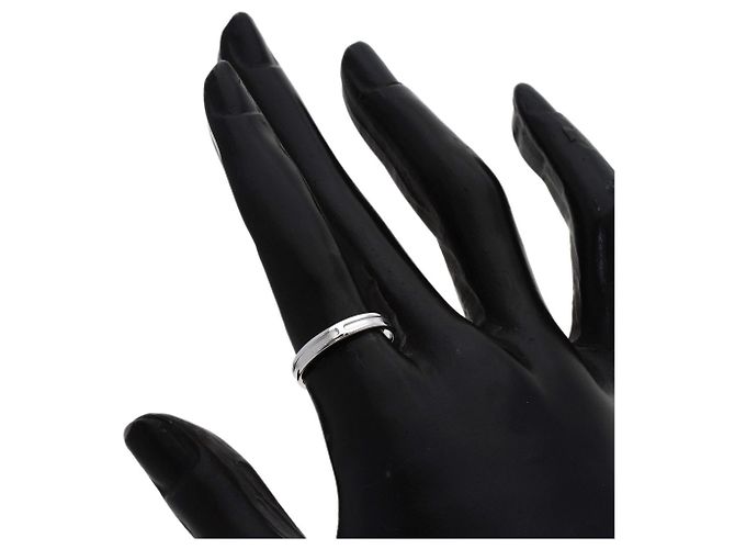 Ring Hermès Anel Hermes Empreinte #51 em ouro branco 18K - vista 6