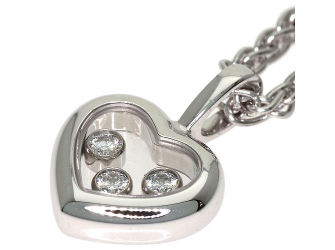 Colar Chopard Happy Diamonds em ouro branco 18K - vista 5