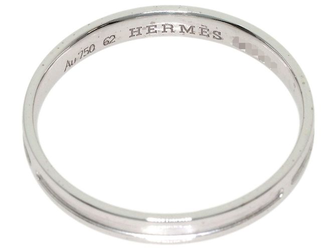 Ring Hermès Anillo Hermes Empreinte #62 en oro blanco 18K - vista 4