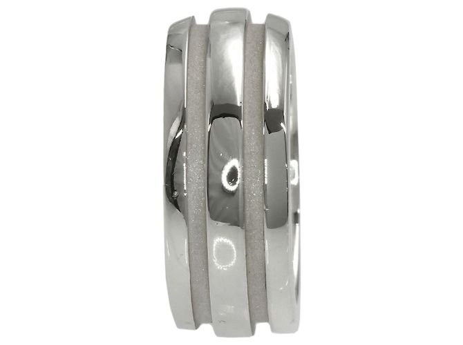 Autre Marque Anello a Fascia Tiffany in Argento Scanalato - vista 3