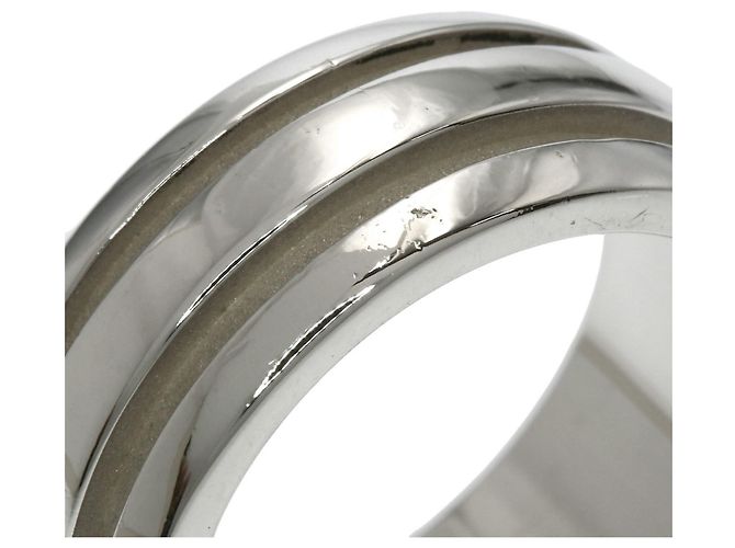 Autre Marque Anello a Fascia Tiffany in Argento Scanalato - vista 6