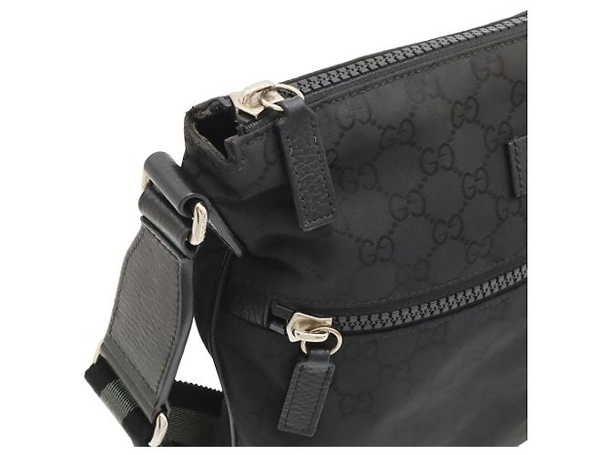 Gucci GG Nylon Schultertasche Braun Schwarz - Ansicht 5